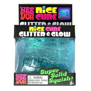 Nee Doh Nice Cube Glitter and Glow - Blue